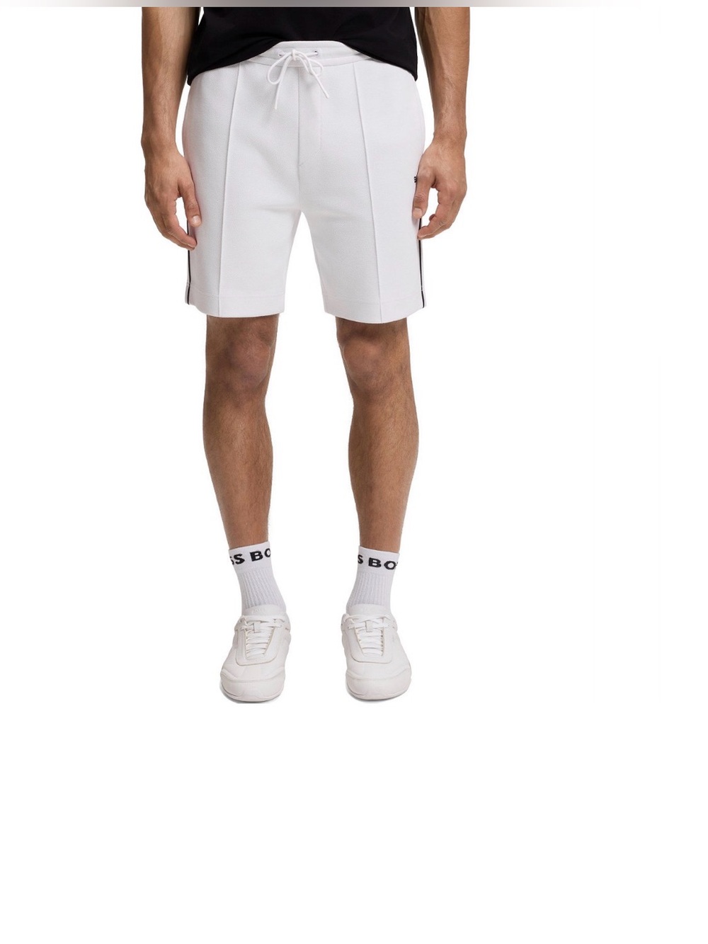 Hugo Boss - Men's Cotton-Blend Piping Trim Shorts